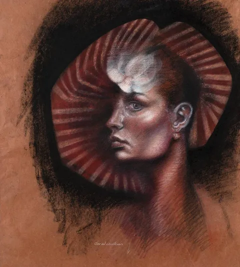 FEMALE FIGURE by Donal O'Sullivan, pastel, sold Dec 2022