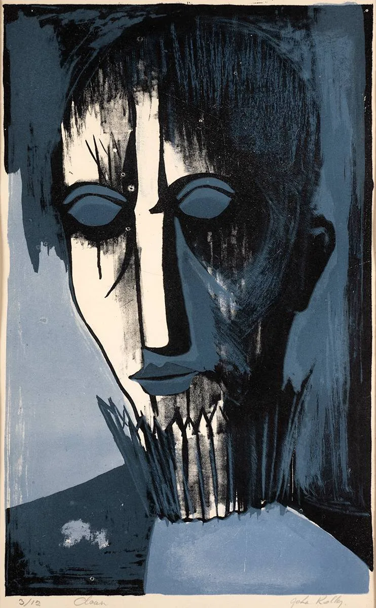 CLOWN by John Kelly, lithograph; (no. 3 from an edition of 12), offered Dec 2022