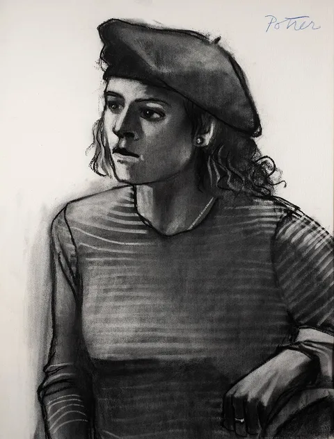 George Potter, VALÉRIE (FRENCH GIRL), 2002, charcoal