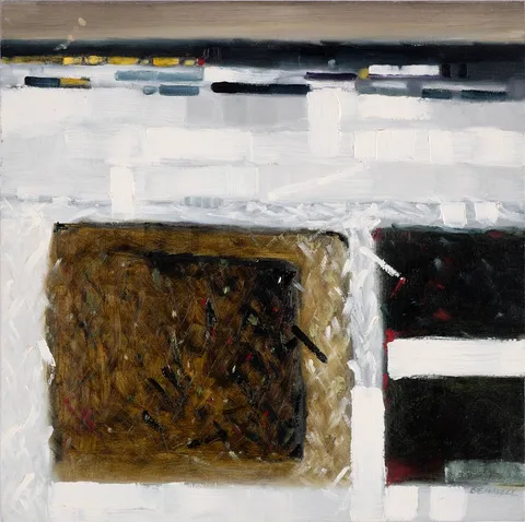 MARSHY LAND by Michael Gemmell, oil on panel, offered Dec 2022