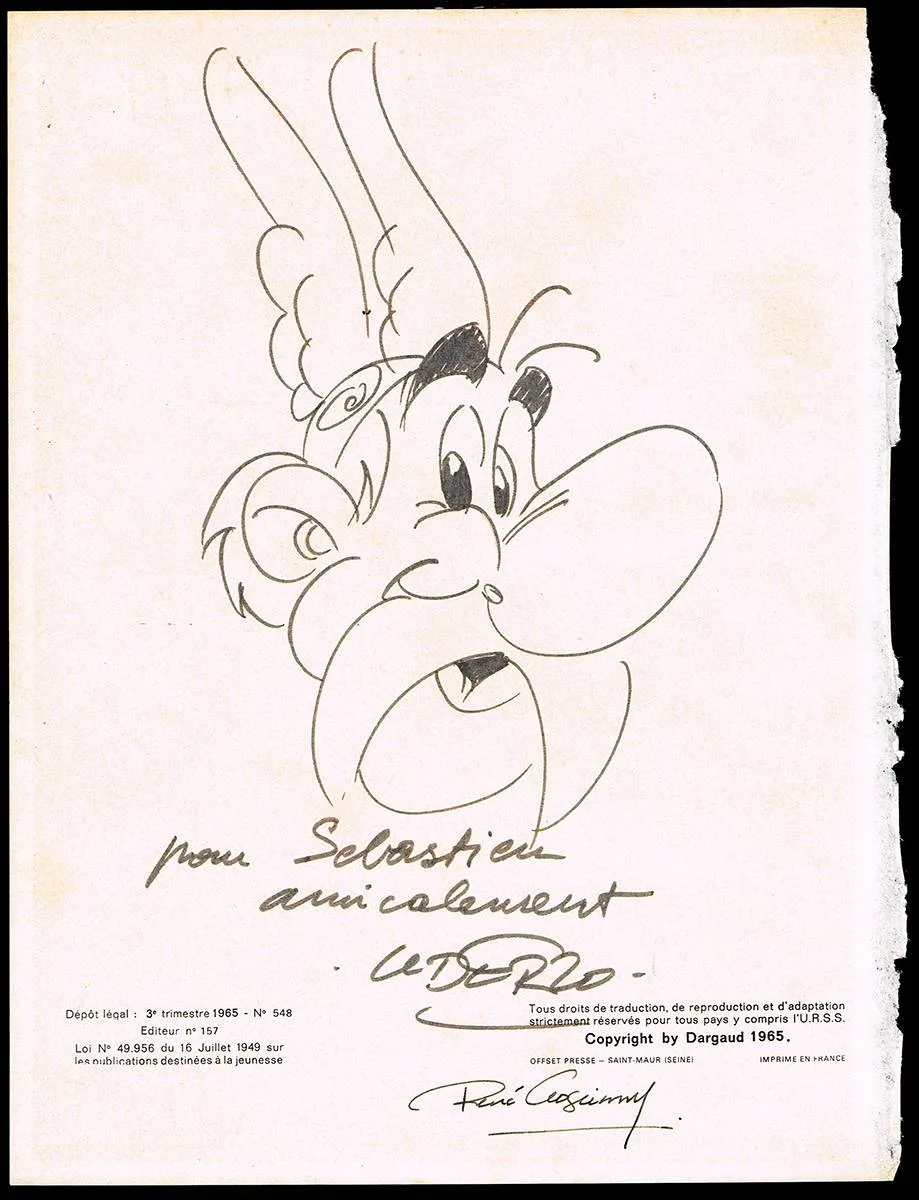 Albert Uderzo, ASTÉRIX SKETCH, felt-tip pen; (unframed)