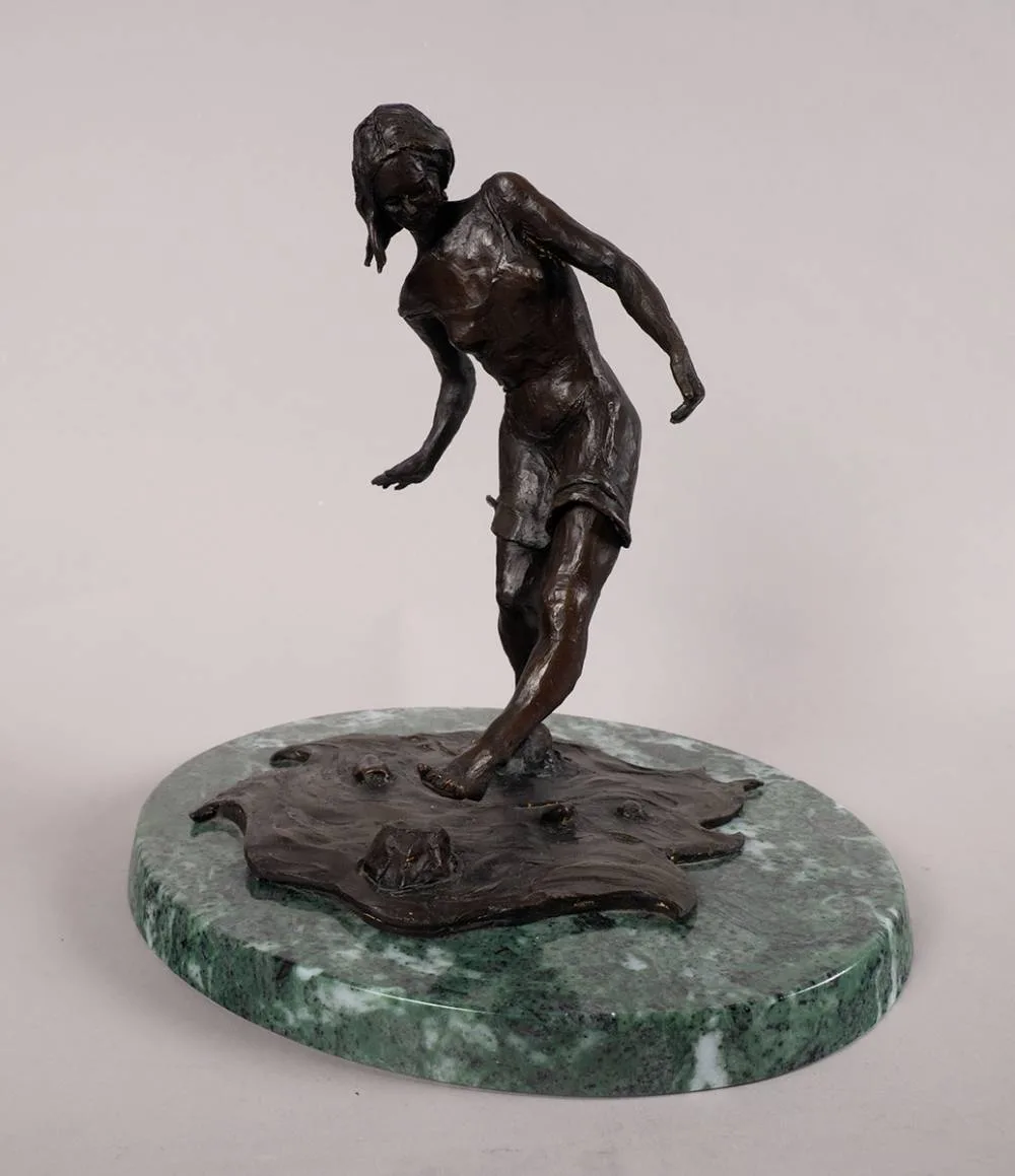 STEPPING STONES by Irish School, bronze on marble base; (no. 1 from an edition of 5), sold Dec 2022