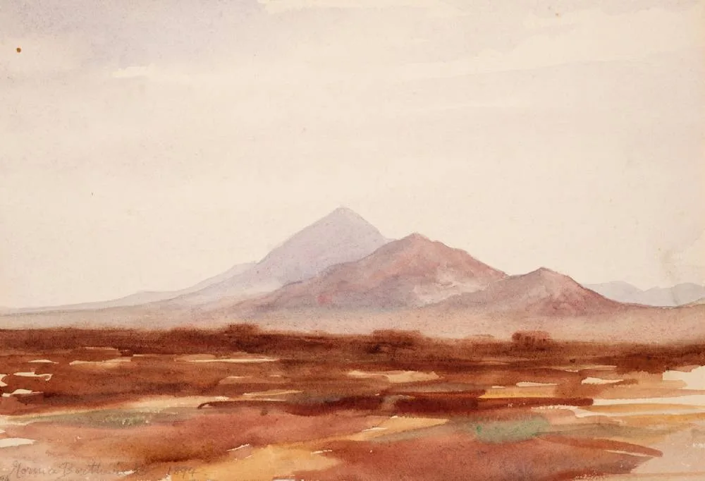 Norma Borthwick, MIST RISING UNDER CROAGH PATRICK, COUNTY MAYO, 1894, watercolour; (unframed)