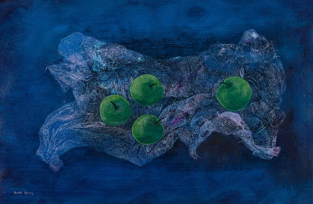 APPLES by Anne Yeats, oil on paper, sold Dec 2022