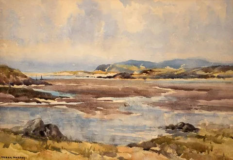 Frank Murphy, ESTUARY NEAR GORTAHORK, COUNTY DONEGAL, watercolour