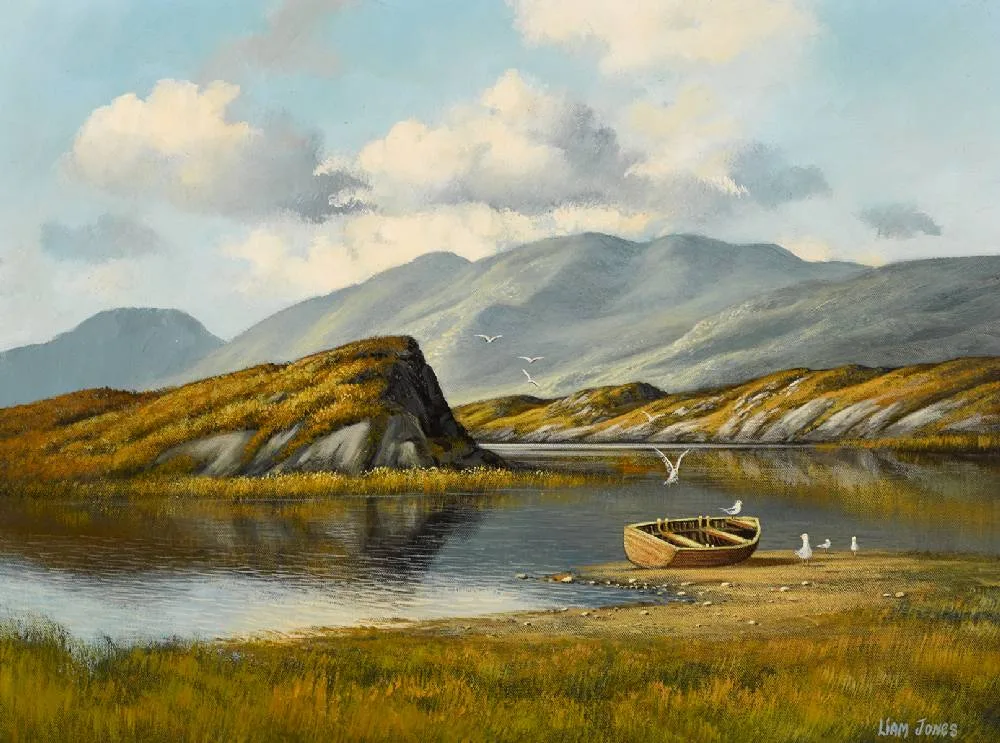 EAGLE'S ROCK, KILLARNEY, COUNTY KERRY by Liam Jones, oil on canvas, sold Dec 2022