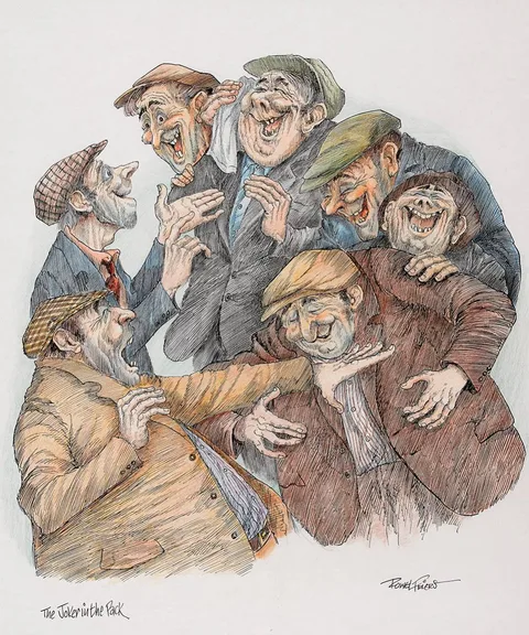 Rowel Boyd Friers, THE JOKER IN THE PACK, ink and crayon
