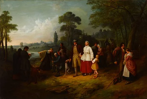 Dennis Malone Carter, A DESERTED VILLAGE, oil on canvas