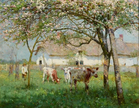 Walter Osborne, SUNSHINE AND BLOSSOM, 1885, oil on canvas