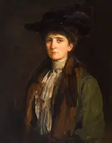 Sir John Lavery, A LADY IN BROWN (THOUGHT TO BE MISS MARGARET EDITH BANNATYNE)