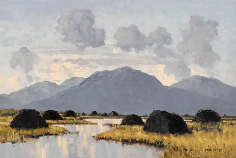 Paul Henry, TURF STACKS IN THE WEST, c.1934-36, oil on canvas