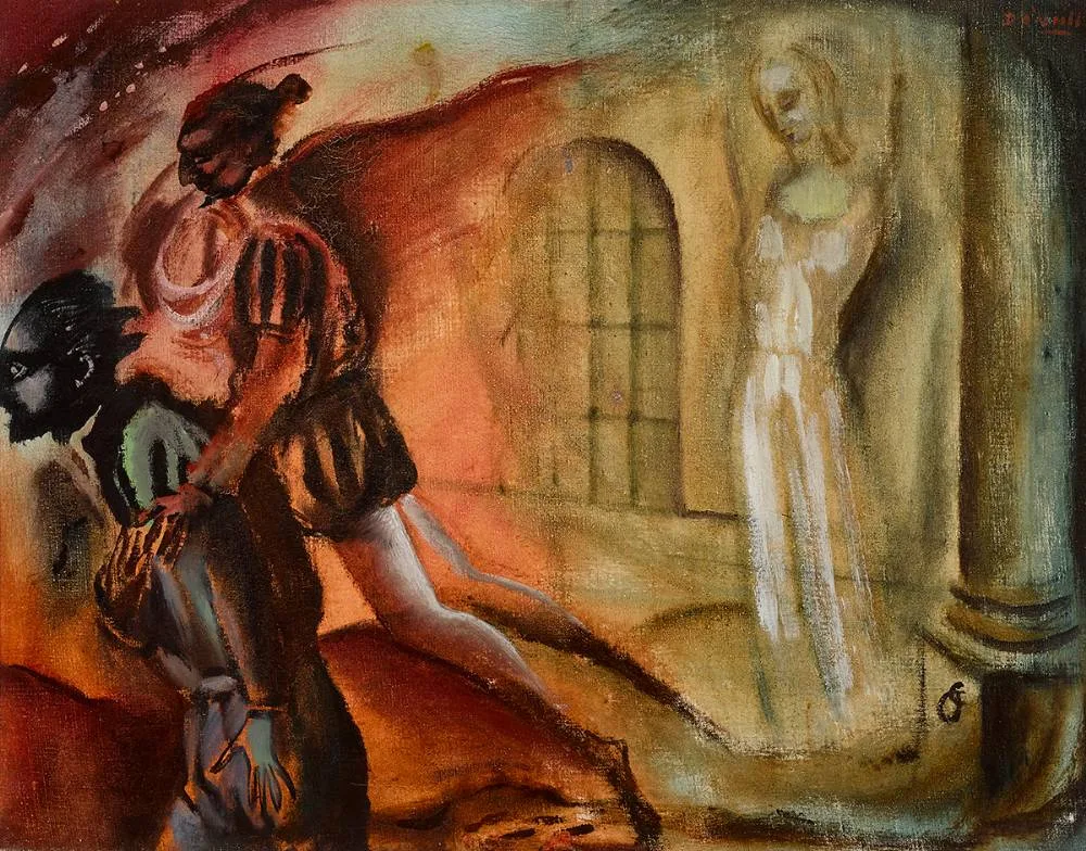 FAUST by Daniel O'Neill, 1946, oil on canvas, sold Nov 2022
