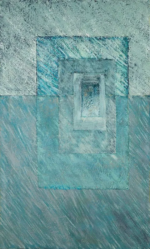 Helen Comerford, UNTITLED, 2004, encaustic on canvas; (unframed)
