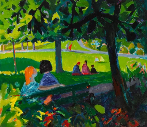 THE PARK: COLERAINE by Colin Middleton, 1956, oil on canvas, sold Nov 2022