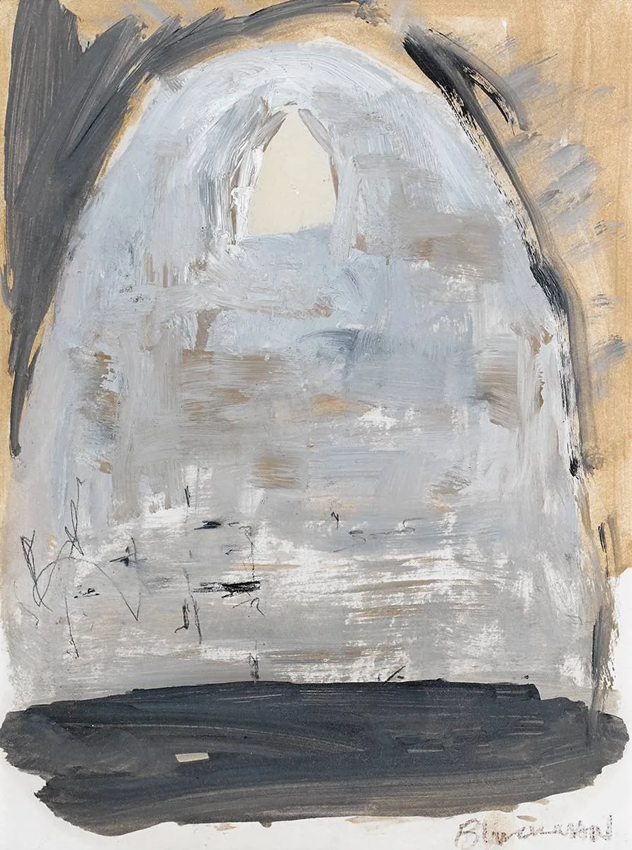 RUIN by Basil Blackshaw, pencil and gouache, sold Nov 2022