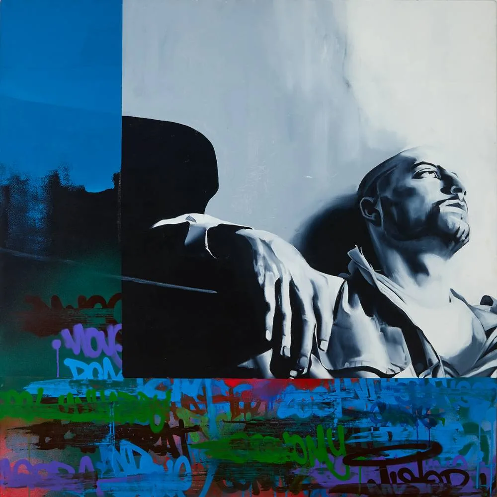 A THOUGHT FOR LUNCH by Conor Harrington, c.2004, oil on canvas laid on board; (unframed), sold Nov 2022