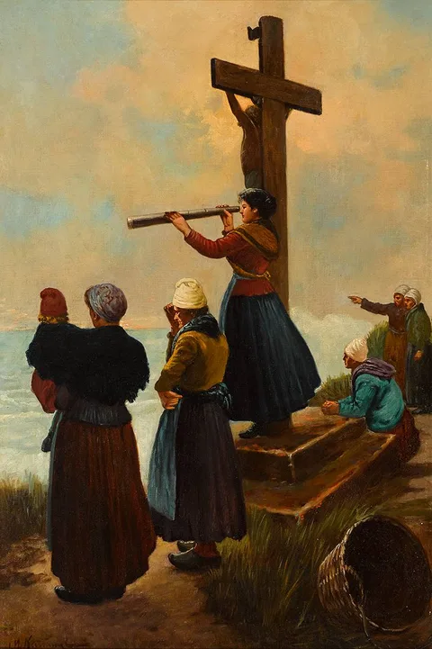 Joseph Malachy Kavanagh, LOOKING OUT TO SEA, oil on canvas