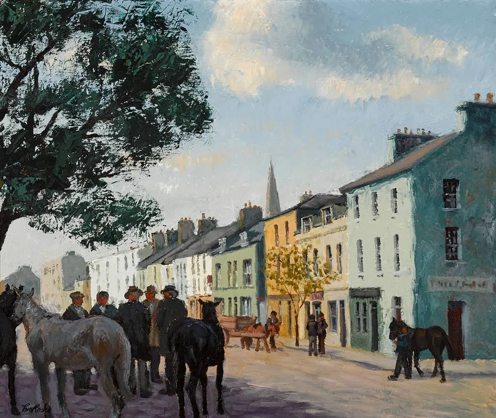 CLIFDEN, COUNTY GALWAY by Tom Roche, oil on canvas, sold Nov 2022