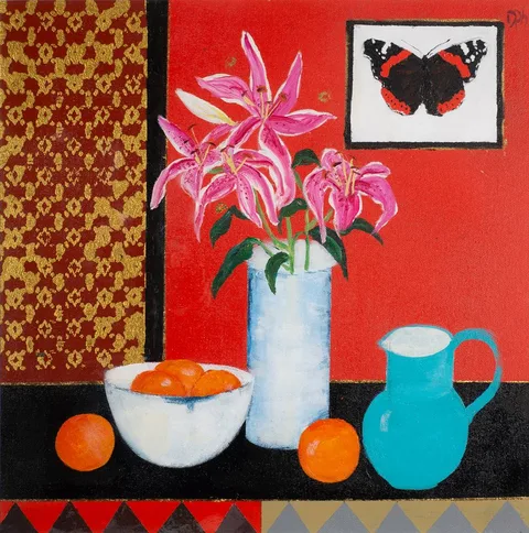 David Gordon Hughes, SPRING FLOWERS, oil on canvas