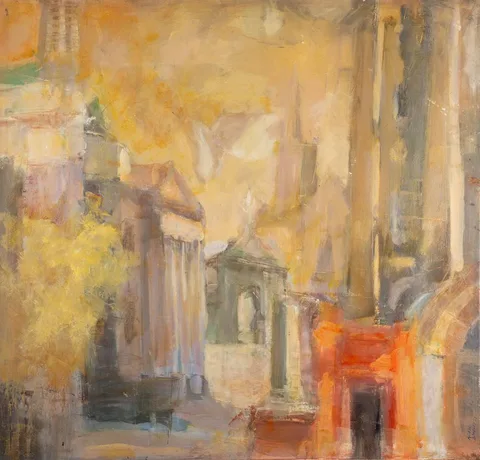 DUBLIN SCENES by Aidan Bradley, 1999, oil on canvas, offered Oct 2022