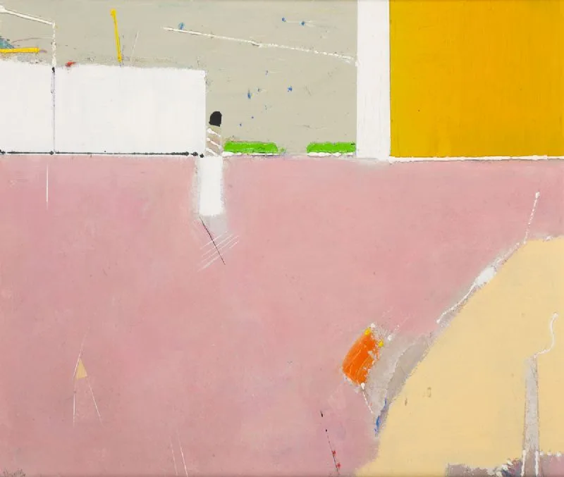 HARBOUR by Mike Fitzharris, 2004, oil on board, sold Oct 2022