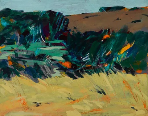 Robert Armstrong, WICKLOW LANDSCAPE, 1990, oil on canvas; (unframed)