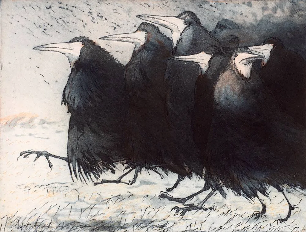 TRIBUNAL by Vincent Sheridan, etching; (no. 130 from an edition of 325); (unframed), sold Oct 2022