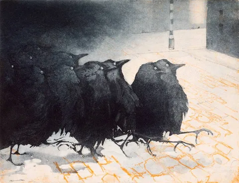 Vincent Sheridan, DELEGATION, 2004, etching; (no. 48 from an edition of 325); (unframed)