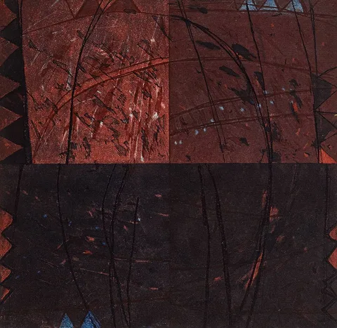 CROSSOVER by Charles Tyrrell, 1993, etching; (no. 550 from an edition of 600), offered Oct 2022