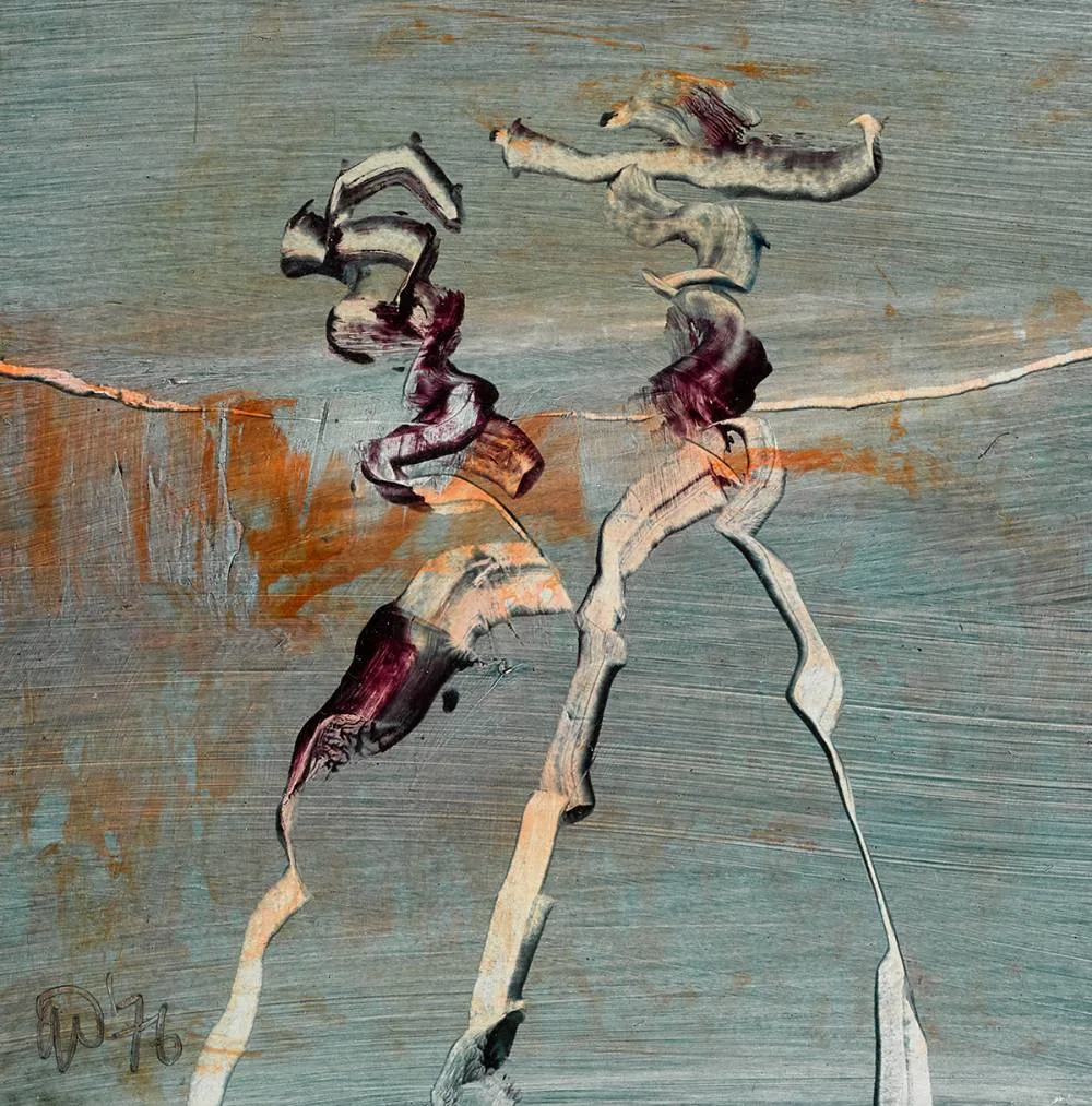 NEARLY FORGOTTEN by Gerald Davis, 1976, oil on board, sold Oct 2022