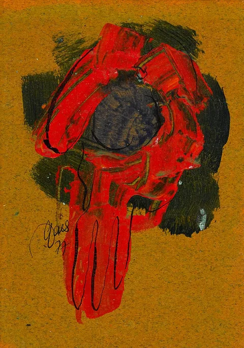 Gerald Davis, MELTING POINT, 1977, oil on card