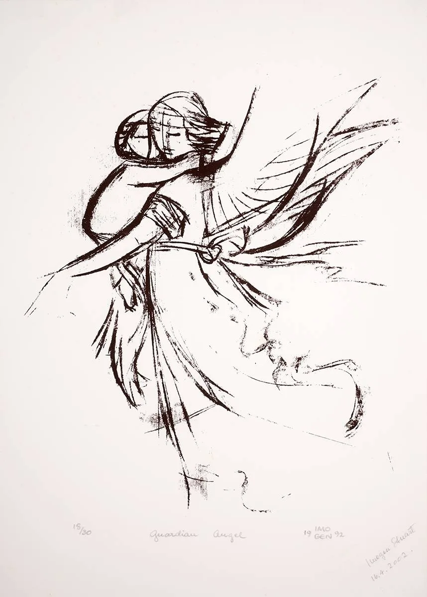 Imogen Stuart, GUARDIAN ANGEL, 1992, lithograph; (no. 18 from an edition of 30)
