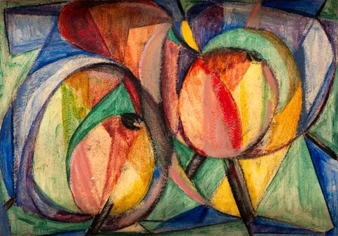 Anne King-Harman, STRANGE FRUIT, oil on paper
