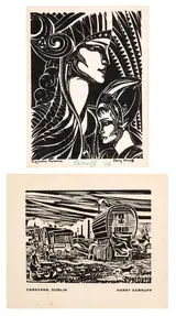 Harry Kernoff, BYZANTINE MADONNA and CARAVANS, DUBLIN (A PAIR)