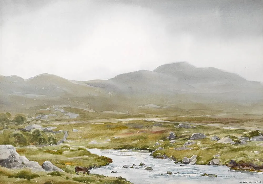 RIVER SCENE by Frank Egginton, watercolour, offered Oct 2022