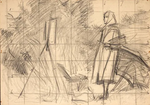 A COLLECTION OF SKETCHES by Ernest Columba Hayes, oil on board; (4); pencil on board; (1), offered Oct 2022