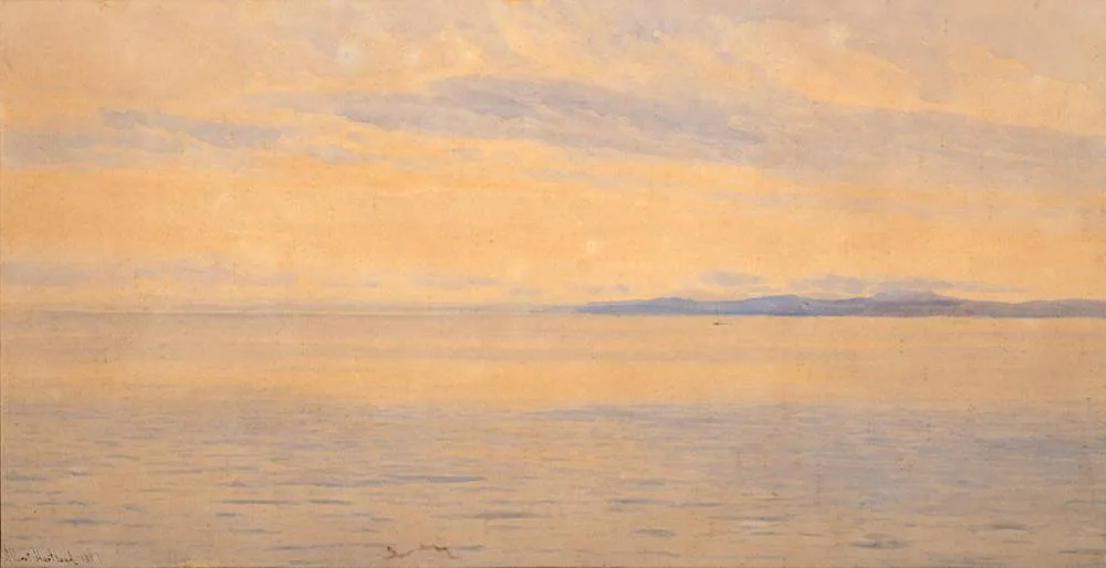 SEASCAPE by Henry Albert Hartland, 1887, watercolour, sold Oct 2022