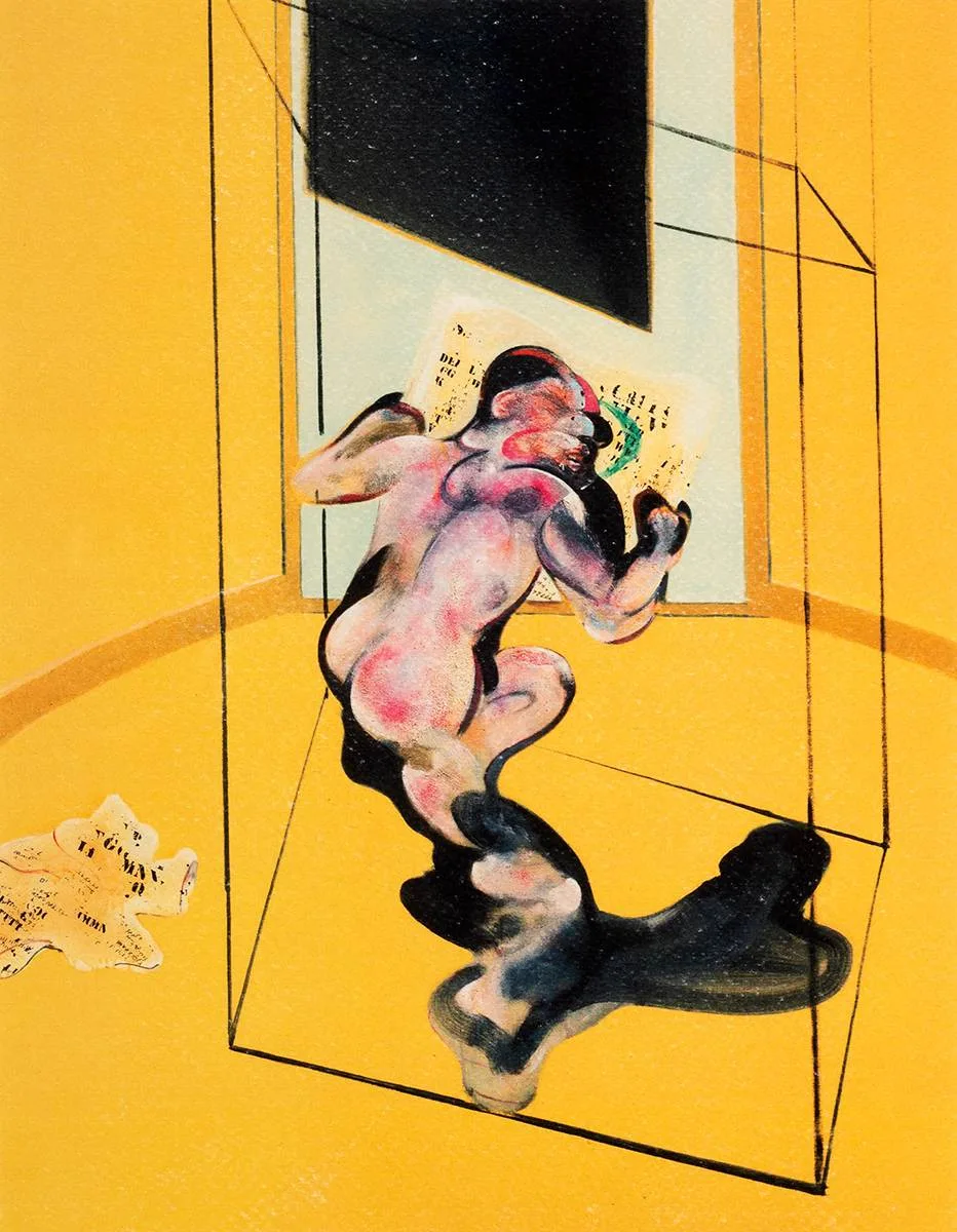FIGURE IN MOVEMENT by Francis Bacon, 1972, lithograph; (numbered 68 from an edition of 299), sold Oct 2022