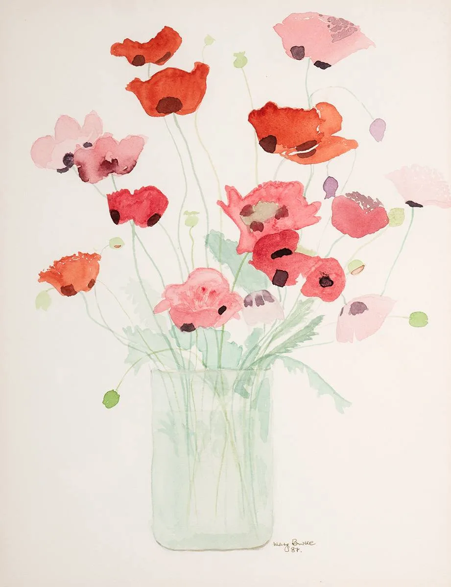 Mary Burke, FLOWER STUDY, 1987, watercolour