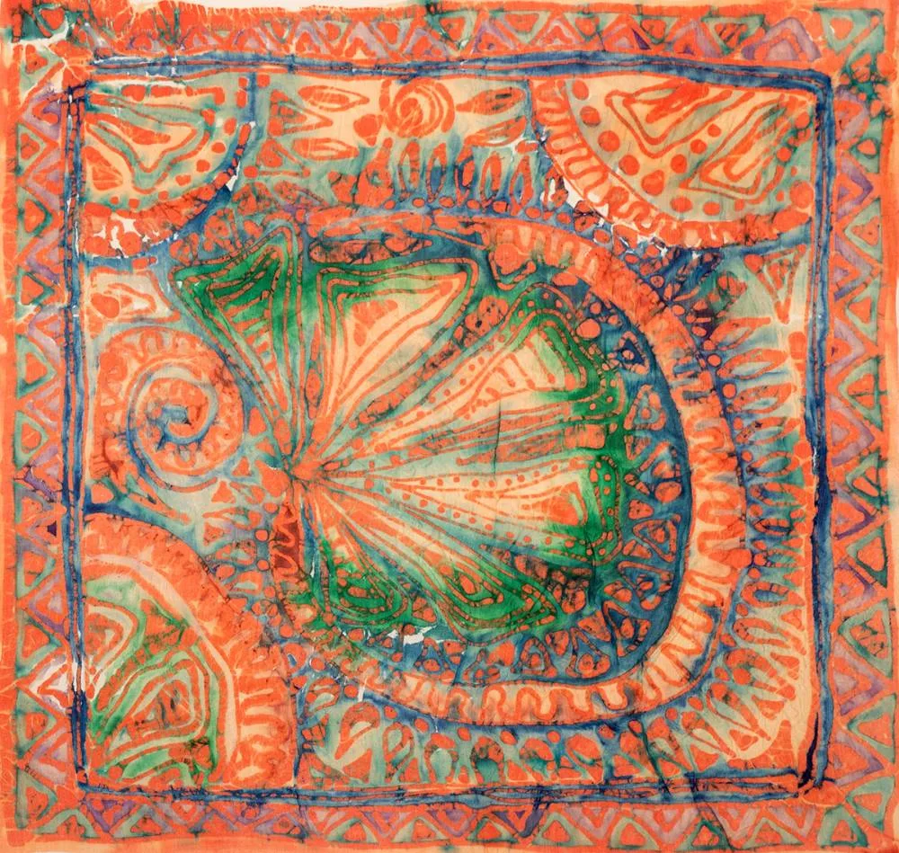 Alison Britton, UNTITLED, 1991, gouache on fabric