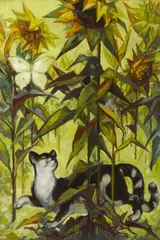 Rosaleen Brigid Ganly, CAT AND SUNFLOWERS