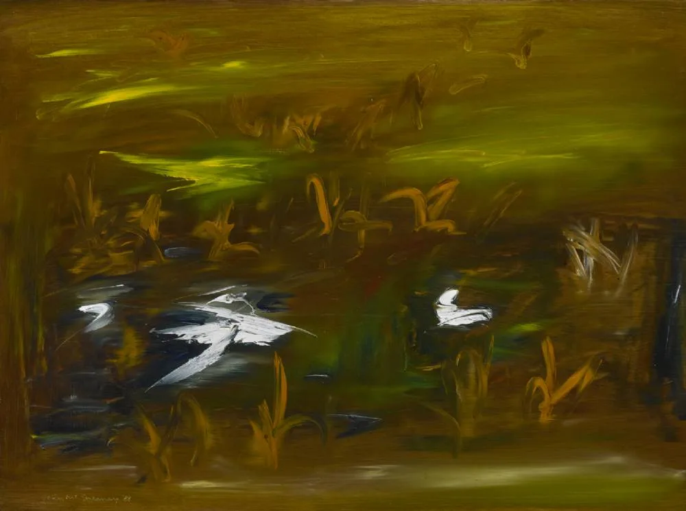 CONWAY'S BOG by Seán McSweeney, 1988, oil on board, offered Sep 2022