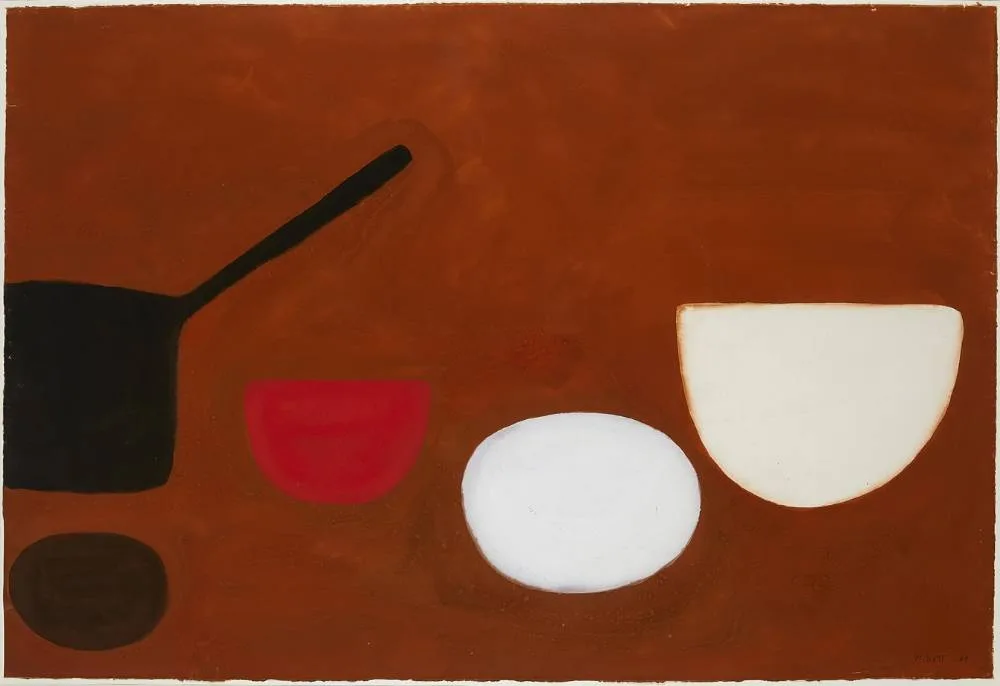 William Scott, CHINESE ORANGE III, 1969, gouache