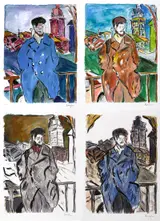 Bob Dylan, MAN ON A BRIDGE - PORTFOLIO [SET OF FOUR] [THE DRAWN BLANK SERIES]