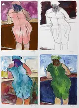 Bob Dylan, WOMAN IN RED LION PUB - PORTFOLIO [SET OF FOUR] [THE DRAWN BLANK SERIES]