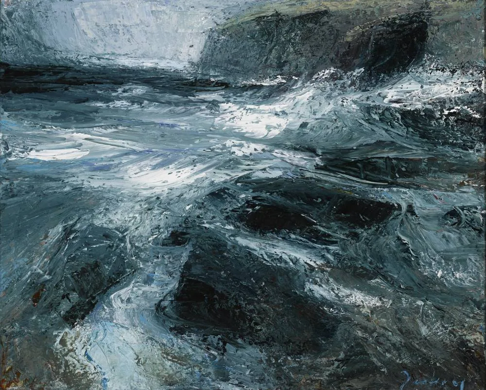 SHORELINE II by Donald Teskey, 2001, oil on canvas, sold Sep 2022