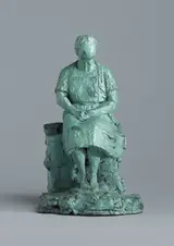 Melanie Le Brocquy, WOMAN ON A STONE WALL