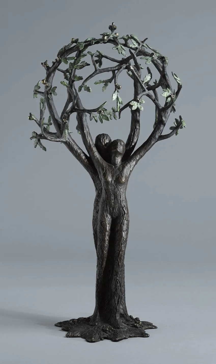 HEALING TREE by Linda Brunker, bronze; (no. 6 from an edition of 8), offered Sep 2022