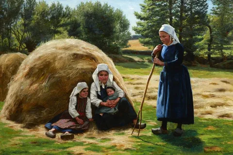 Ralph Todd, HAYMAKING, QUIMPERLÉ, 1882, oil on canvas