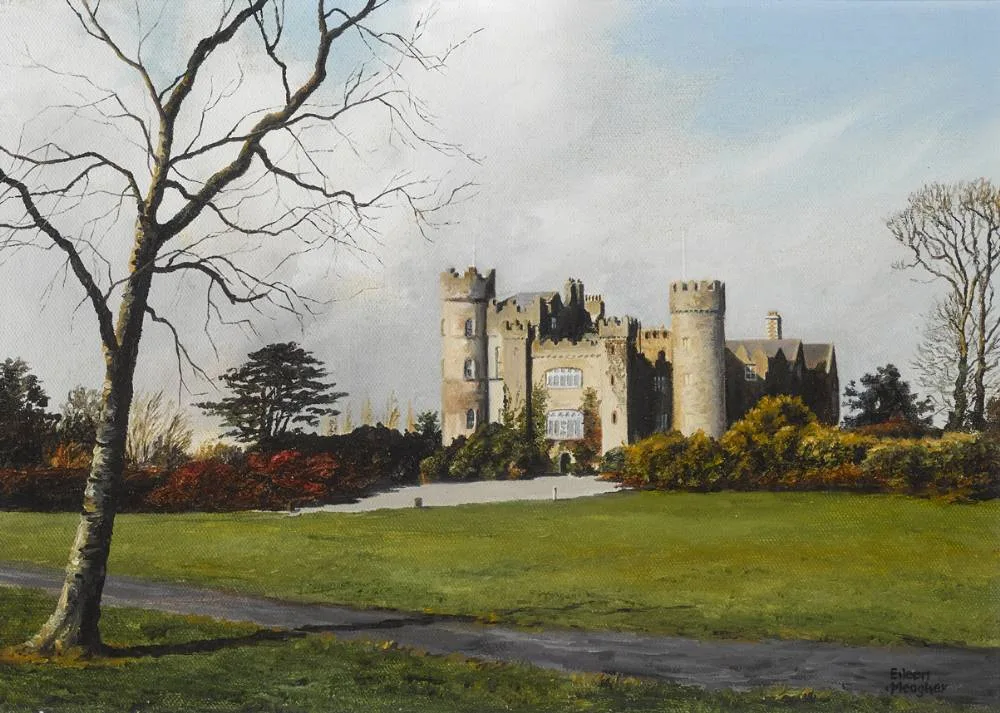 MALAHIDE CASTLE, COUNTY DUBLIN by Eileen Meagher, oil on canvas, sold Sep 2022
